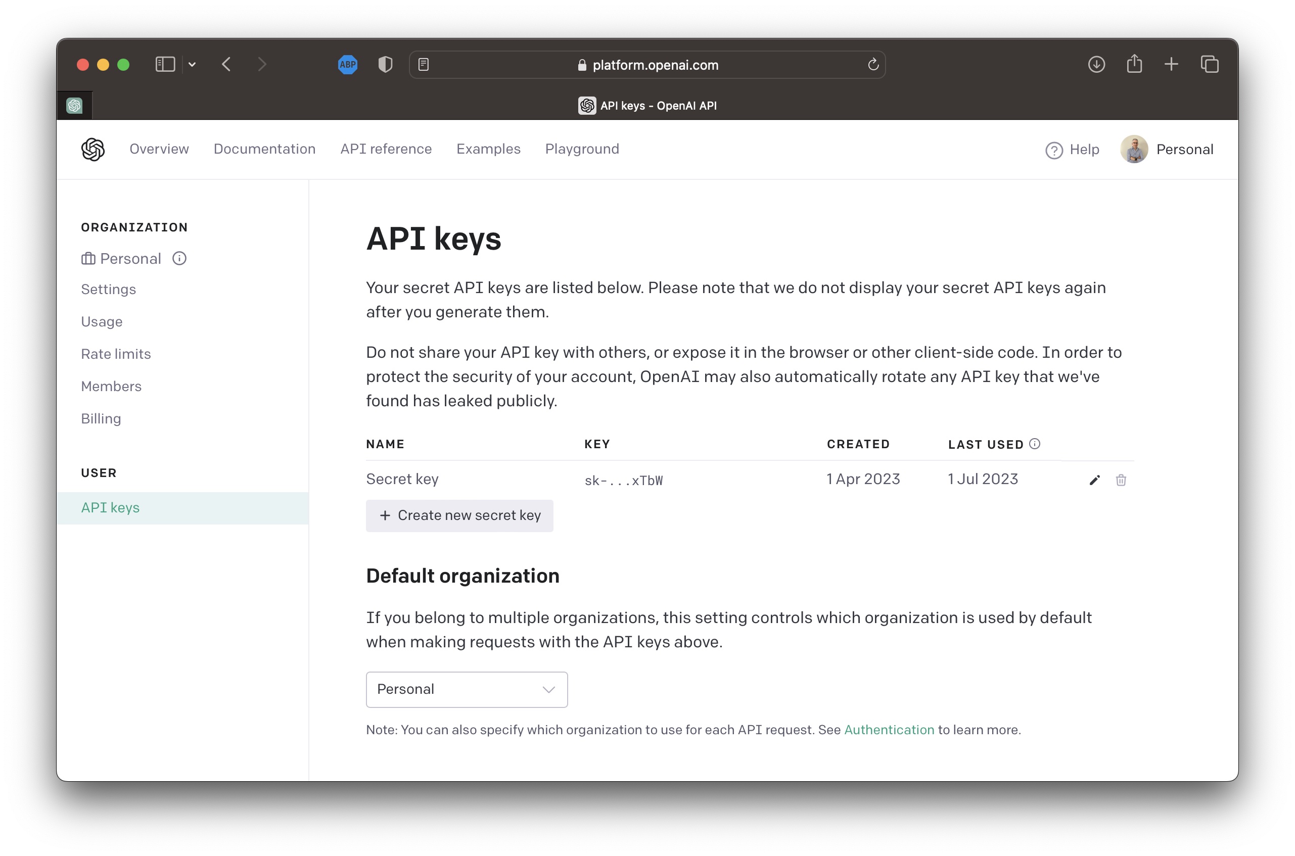 "OpenAI API Key